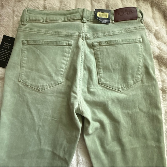 NEW Lauren Ralph Lauren Premier Skinny Ankle Light Green Jeans Size 6 - Picture 3 of 9
